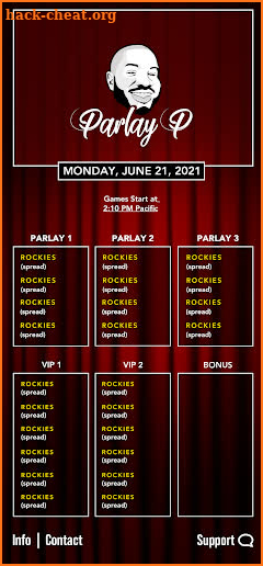 Parlay P Sports Newsletter screenshot