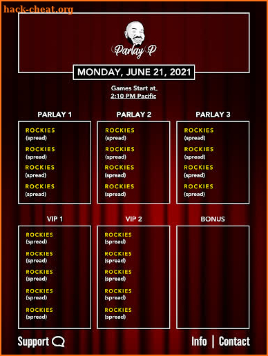 Parlay P Sports Newsletter screenshot