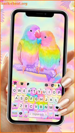 Parrot Love Keyboard Background screenshot