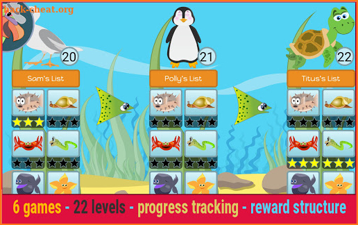 ParrotFish - Sight Words Reading Games - EDU screenshot