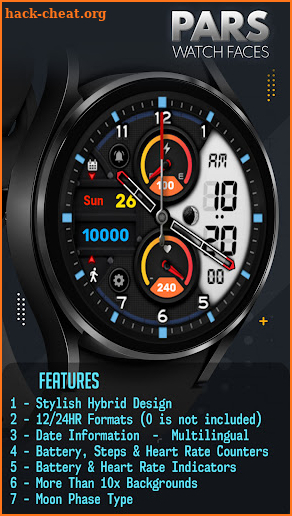 Pars Hybrid Watch Face screenshot