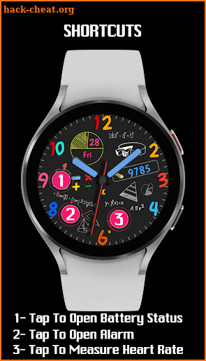 Pars Math Analog Watch Face screenshot