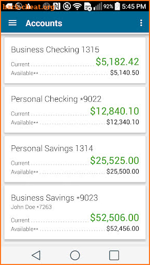 Parsons Federal Credit Union screenshot