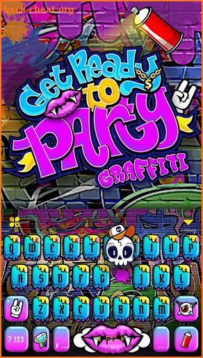 Party Graffiti Keyboard Theme screenshot