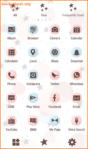 Pastel colors Wallpaper Stars & Dots Theme screenshot