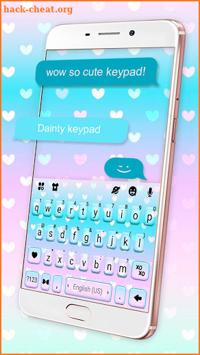 Pastel Hearts Keyboard Theme screenshot