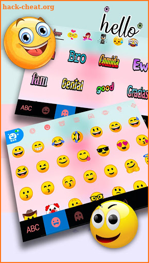 Pastel Pineapple Keyboard Theme screenshot