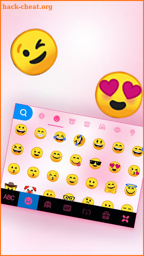 Pastel Pink Heart Keyboard Theme screenshot