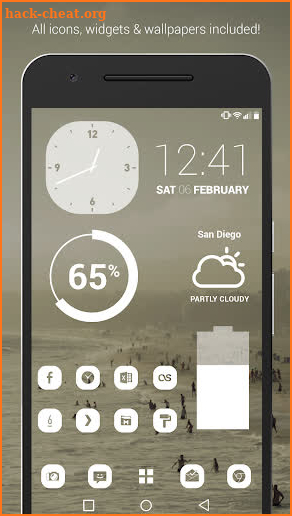 Pasty - White Icon Pack (Pro Version) screenshot