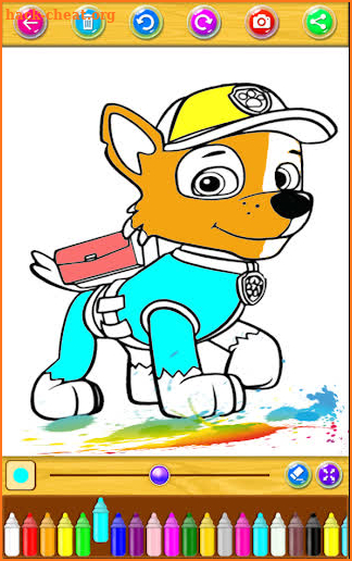 Paw Pappy Education Coloring Book For Patrol screenshot