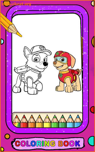 Paw puppy Coloring dogs screenshot