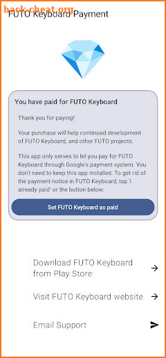 Payment for FUTO Keyboard screenshot