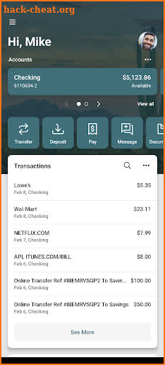 PCFCU MyMobile App screenshot