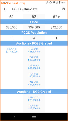 PCGS CoinFacts - Coin Images, Auctions & Prices screenshot