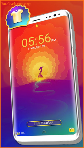 Peacock Rainbow Gradient Launcher Theme screenshot