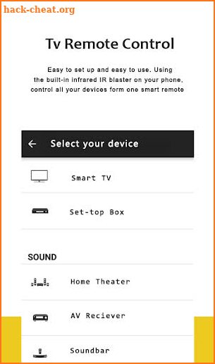 Peel TV Remote Control Tips screenshot