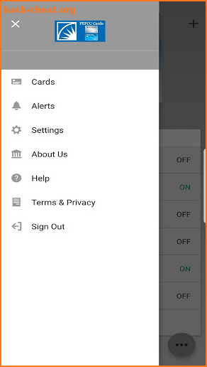 PEFCU Cards screenshot