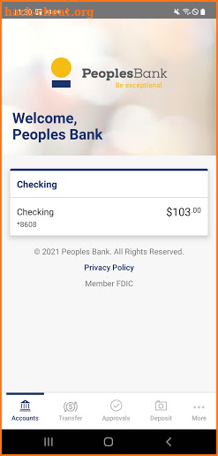 Peoples Bank NC Mobile screenshot