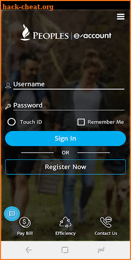 Peoples e-Account screenshot