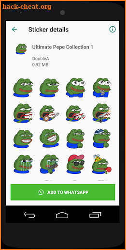 Pepe Stickers Collection - WAStickerApps screenshot