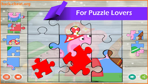 Peppa pig jigsaw puzzle screenshot