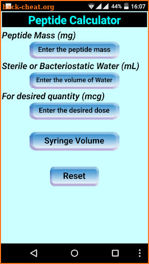 Peptide Calculator screenshot