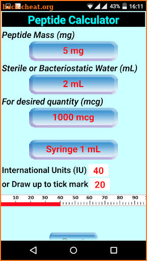 Peptide Calculator screenshot