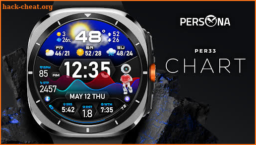 PER33 Ultra Chart Watch Face screenshot