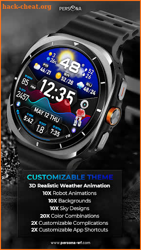 PER33 Ultra Chart Watch Face screenshot