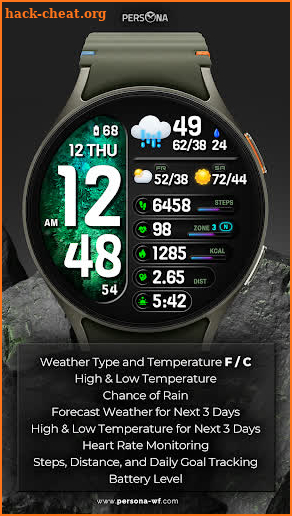 PER38 Digital Watch Face screenshot