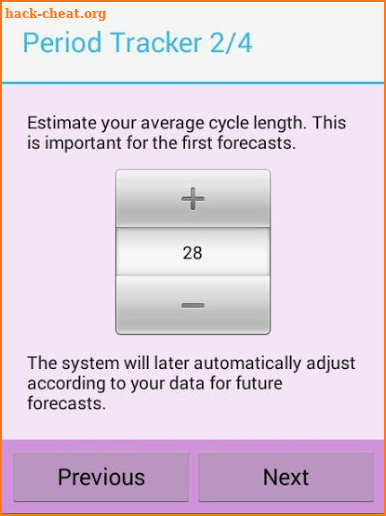 Period Tracker 2018 screenshot