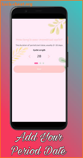 Period Tracker App screenshot
