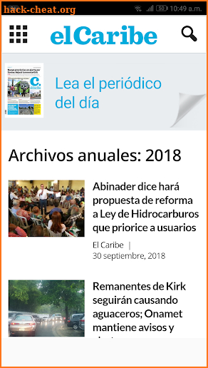 Periódico El Caribe screenshot