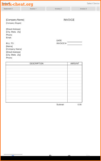 Personal Billing Statement screenshot