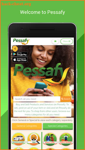 Pessafy screenshot