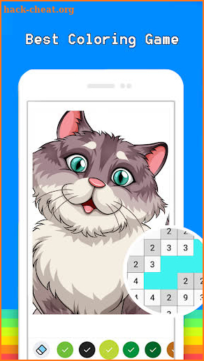 Pet Pixel Art Book Color By Number Coloring Pages screenshot