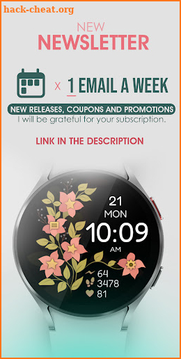 Petals Digital Watch Face screenshot