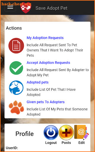 Pets Adoption: Adopt Rescue Losts And Daily Posts screenshot