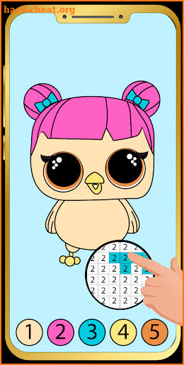 Pets Coloring by number : Game for kids screenshot