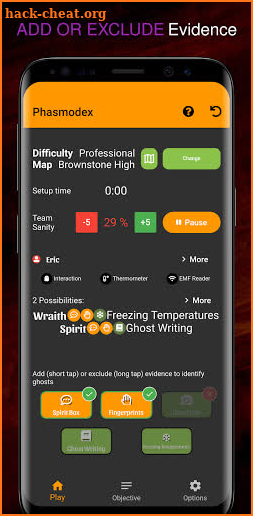 Phasmodex - Phasmophobia companion app screenshot