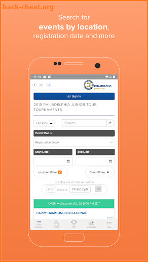 Philadelphia PGA Jr. Tour screenshot