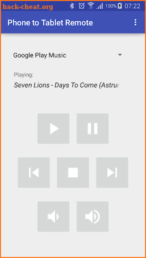Phone to Tablet Remote for music and video screenshot
