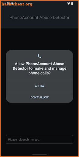 PhoneAccount Abuse Detector screenshot