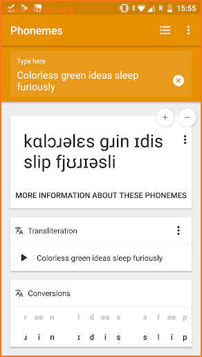 Phonemes: IPA translator & pronunciation screenshot