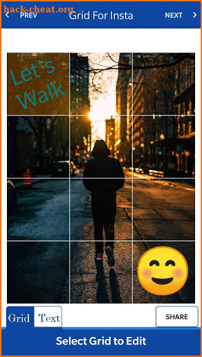 Photo square grid maker screenshot