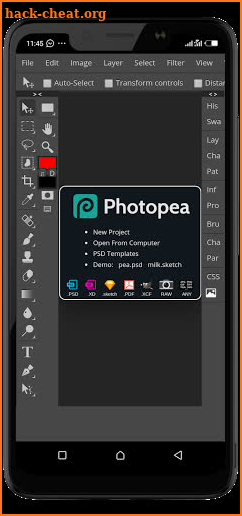 Photopea lite screenshot