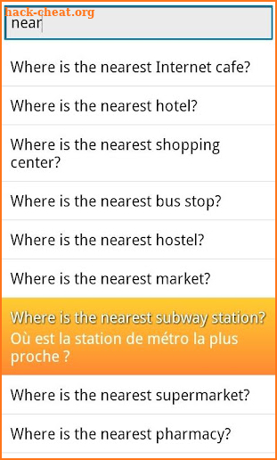 Phrasebook French screenshot