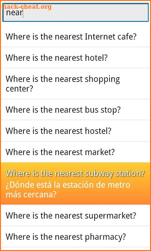 Phrasebook Spanish screenshot