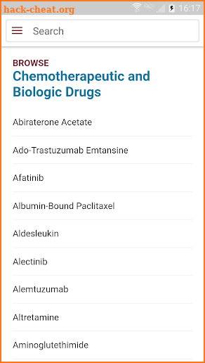 Physicians' Cancer Chemotherapy Drug Manual screenshot