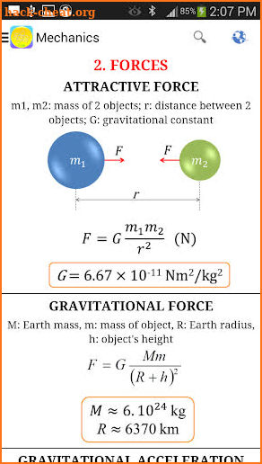 Physics Formulas Free screenshot